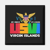 米国ヴァージン諸島セントクロワUSVI熱帯地方 マグネット (正面)