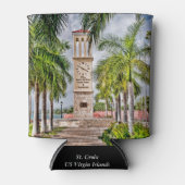 米国ヴァージン諸島セントクロワUSVI熱帯地方 缶クーラー (正面)