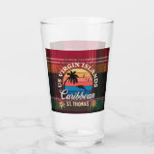 米国ヴァージン諸島セントトーマスUSVIトロピカルマドラス タンブラーグラス (裏面)