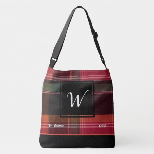 米国ヴァージン諸島セントトーマスUSVIマドラスカスタム クロスボディバッグ (裏面)