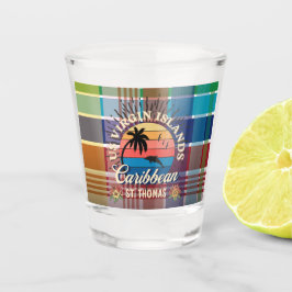 米国ヴァージン諸島セントトーマスUSVIマドラスカリブの ショットグラス