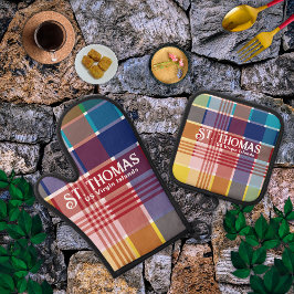 米国ヴァージン諸島セントトーマスUSVIマドラス 鍋つかみ