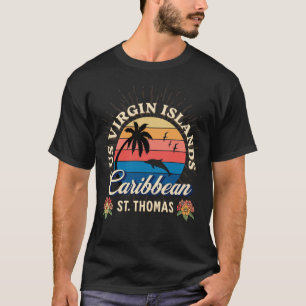 米国ヴァージン諸島セントトーマスUSVI熱帯地域 Tシャツ