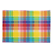 米国ヴァージン諸島マドラスパターン 枕カバー (裏面)