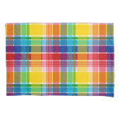 米国ヴァージン諸島マドラスパターン 枕カバー (正面)