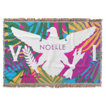 米国ヴァージン諸島国カラフル旗、熱帯葉