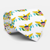 米国ヴァージン諸島国旗と提携 ネクタイ (ロール)