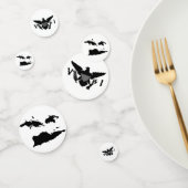 米国ヴァージン諸島国旗と諸島白黒 コンフェッティ (グループ)