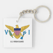 米国ヴァージン諸島国旗のキーチェーン キーホルダー (裏面)