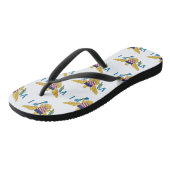 米国ヴァージン諸島国旗のパターン ビーチサンダル (アングル)