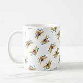 米国ヴァージン諸島国旗のパターンUSVI コーヒーマグカップ (左)