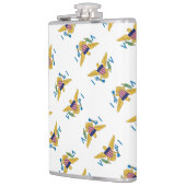 米国ヴァージン諸島国旗のパターンUSVI フラスク (左)