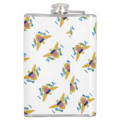 米国ヴァージン諸島国旗のパターンUSVI フラスク (裏面)