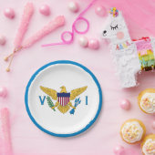 米国ヴァージン諸島国旗のプレート、パーティー、スポーツ ペーパープレート (パーティー)