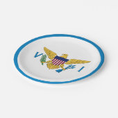 米国ヴァージン諸島国旗のプレート、パーティー、スポーツ ペーパープレート (アングル)