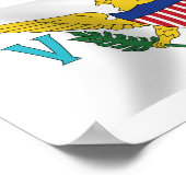 米国ヴァージン諸島国旗のポスタープリント ポスター (角)