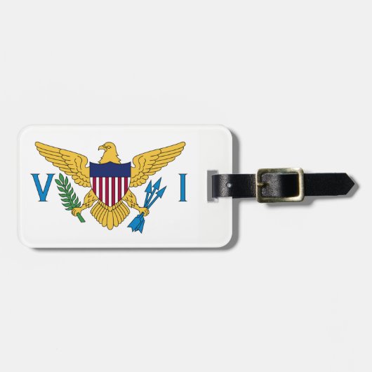 米国ヴァージン諸島国旗のラゲッジタグ ラゲッジタグ (正面横)