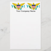 米国ヴァージン諸島国旗の文房具 便箋 (正面)