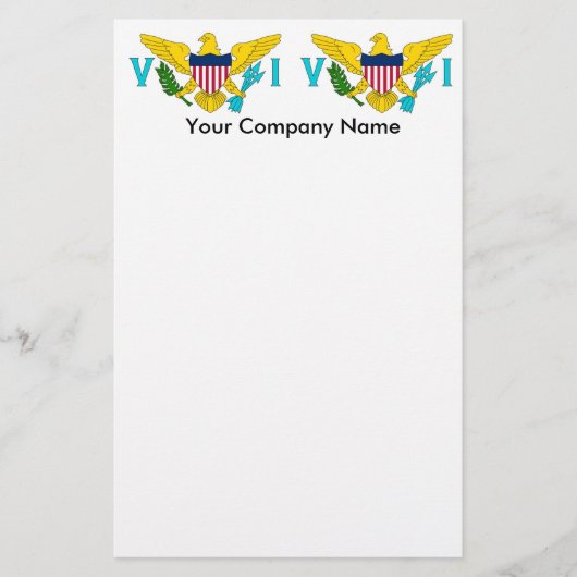 米国ヴァージン諸島国旗の文房具 便箋 (正面)