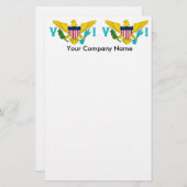 米国ヴァージン諸島国旗の文房具 便箋 (正面/裏面)