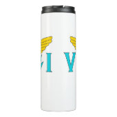 米国ヴァージン諸島国旗を持つサーマルタンブラー タンブラー (裏面)