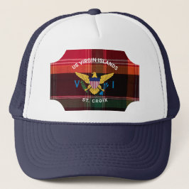 米国ヴァージン諸島国旗セントクロワマドラスカスタム キャップ