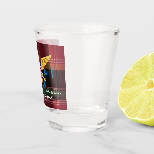 米国ヴァージン諸島国旗セントクロワマドラスカスタム ショットグラス (右)