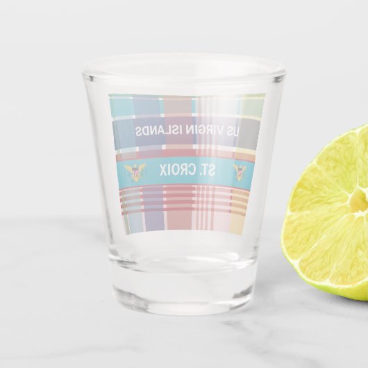 米国ヴァージン諸島国旗セントクロワマドラスカスタム ショットグラス (裏面)