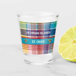 米国ヴァージン諸島国旗セントクロワマドラスカスタム ショットグラス