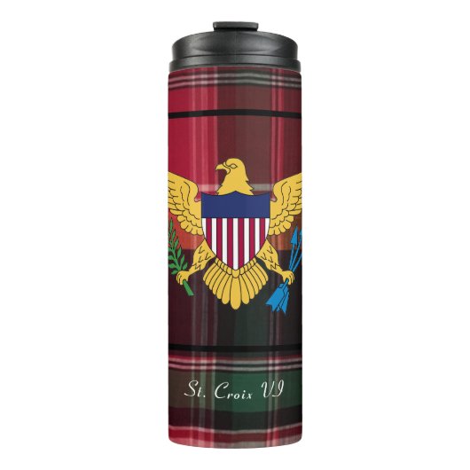 米国ヴァージン諸島国旗セントクロワマドラスカスタム タンブラー (正面)
