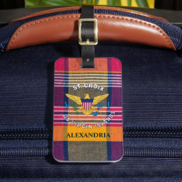 米国ヴァージン諸島国旗セントクロワマドラスカスタム ラゲッジタグ