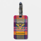 米国ヴァージン諸島国旗セントクロワマドラスカスタム ラゲッジタグ (裏面縦)