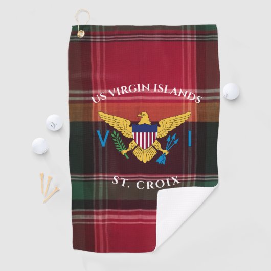 米国ヴァージン諸島国旗セントクロワマドラスカリブの ゴルフタオル (インサイチュ)