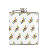 米国ヴァージン諸島国旗セントクロワ・セントトーマスUSVI フラスク (正面)