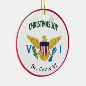 米国ヴァージン諸島国旗セントクロワUSVIクリスマス セラミックオーナメント (右)