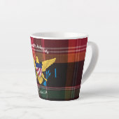 米国ヴァージン諸島国旗セントクロワUSVIマドラス カフェラテマグ (右アングル)