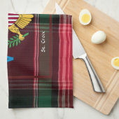 米国ヴァージン諸島国旗セントクロワUSVIマドラス キッチンタオル (四つ折り)