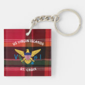 米国ヴァージン諸島国旗セントクロワUSVIマドラス キーホルダー (裏面)