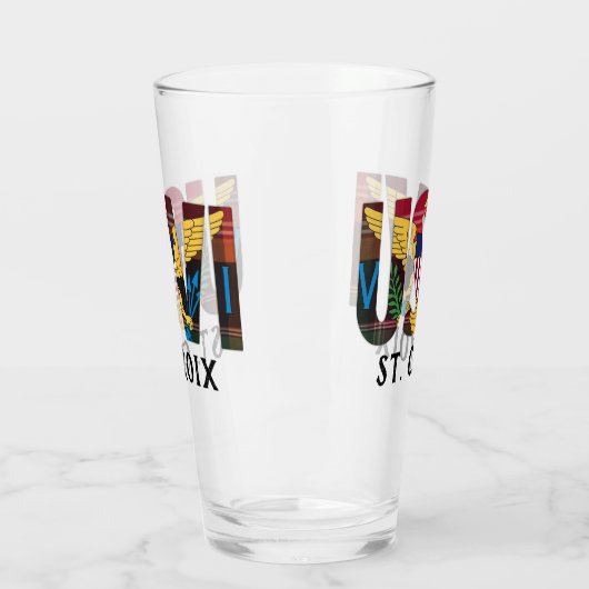 米国ヴァージン諸島国旗セントクロワUSVIマドラス タンブラーグラス (左)