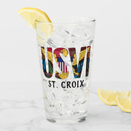 米国ヴァージン諸島国旗セントクロワUSVIマドラス タンブラーグラス