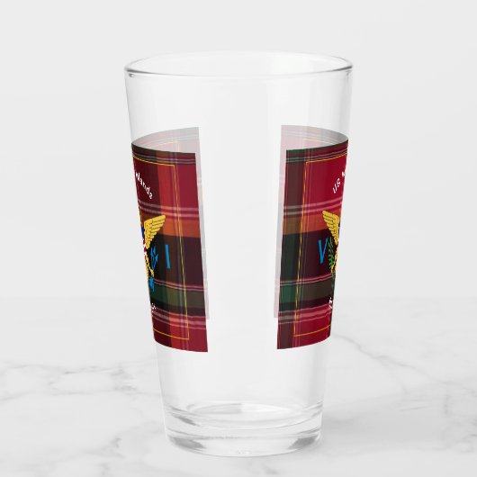 米国ヴァージン諸島国旗セントクロワUSVIマドラス タンブラーグラス (左)