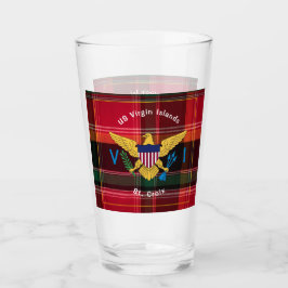米国ヴァージン諸島国旗セントクロワUSVIマドラス タンブラーグラス