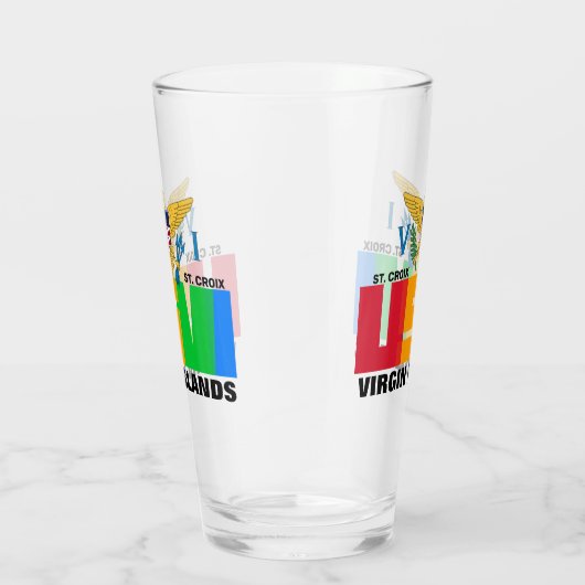 米国ヴァージン諸島国旗セントクロワUSVI カリブの タンブラーグラス (右)