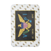 米国ヴァージン諸島国旗セントクロワUSVI バスマット (正面縦)