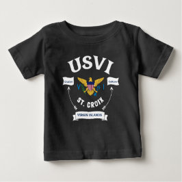 米国ヴァージン諸島国旗セントクロワUSVI ベビーTシャツ