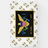 米国ヴァージン諸島国旗セントクロワUSVI 横断幕 (縦)