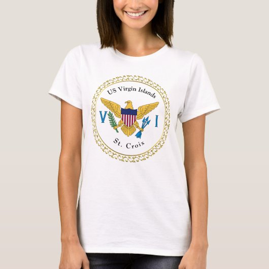 米国ヴァージン諸島国旗セントクロワUSVI Tシャツ (正面)