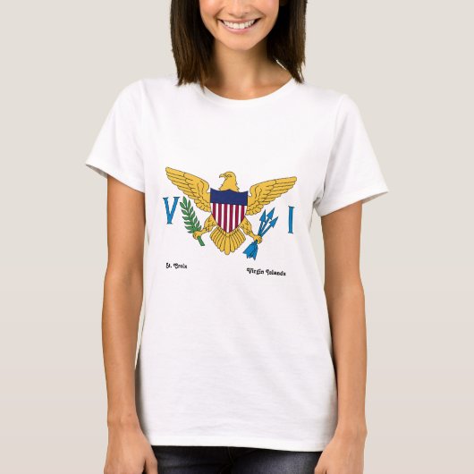 米国ヴァージン諸島国旗セントクロワUSVI Tシャツ (正面)