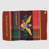 米国ヴァージン諸島国旗セントトーマス・マドラスカスタム ゴルフタオル (横)