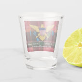 米国ヴァージン諸島国旗セントトーマス・マドラスカスタム ショットグラス (裏面)